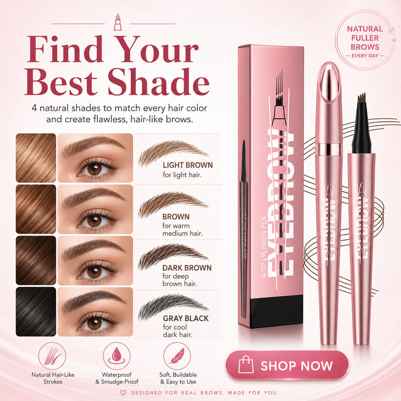 👁Futavion® Long-Lasting Waterproof 4D Micro-Fork Brow Pen for Natural Hair-Like Strokes