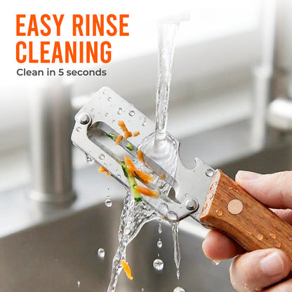 Dlesmy® Easy-Grip Wooden Peeler & Veggie Shredder (upsell)