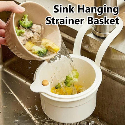 🗑️Faucet Hanging Strainer Basket — Catch Scraps, Drain Water & Dump With One Touch