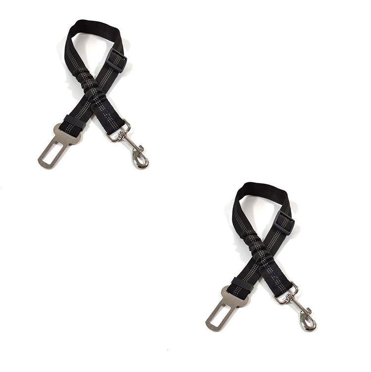 UP|Dlesmy®Dog Seat Belts Headrest Restraint Puppy Safety Adjustable Dog Car Seatbelts and Strong Leash Leads Accessories for Dogs Cats Pets Black