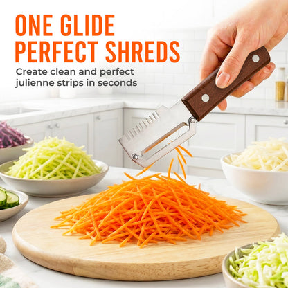 Dlesmy® Easy-Grip Wooden Peeler & Veggie Shredder (upsell)