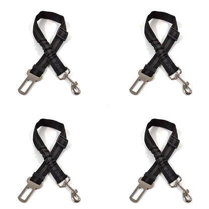UP|Dlesmy®Dog Seat Belts Headrest Restraint Puppy Safety Adjustable Dog Car Seatbelts and Strong Leash Leads Accessories for Dogs Cats Pets Black