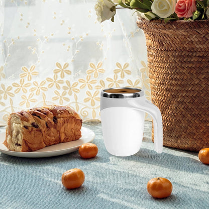 ✅Best Gift Pick 一Stainless steel self-stirring mug with a rechargeable design. Uses magnetic stirring technology to automatically mix drinks anytime, anywhere.
