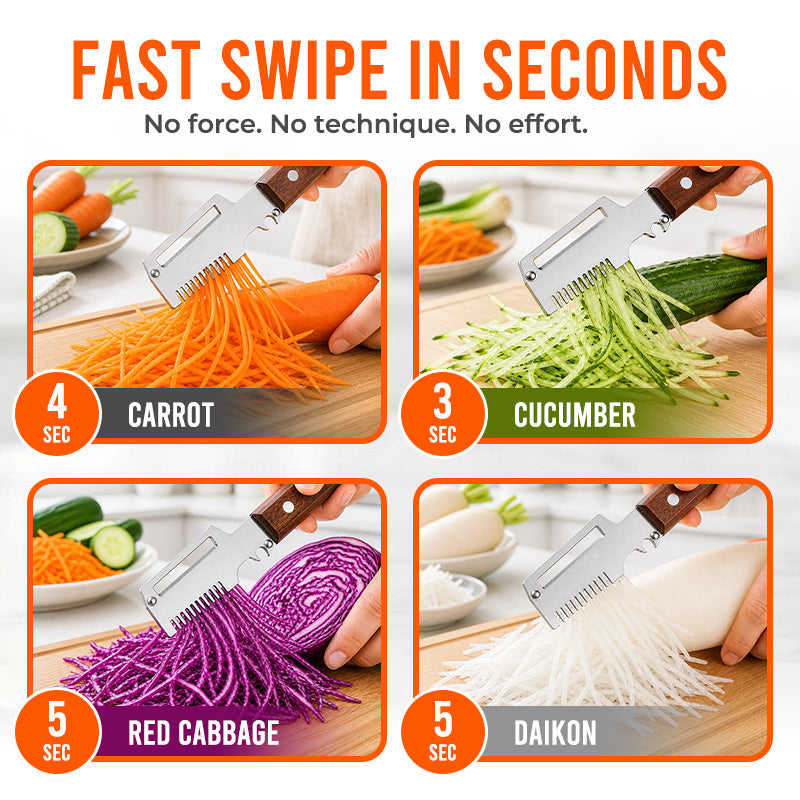 Dlesmy® Easy-Grip Wooden Peeler & Veggie Shredder (upsell)