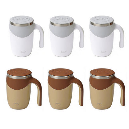 ✅Best Gift Pick 一Stainless steel self-stirring mug with a rechargeable design. Uses magnetic stirring technology to automatically mix drinks anytime, anywhere.