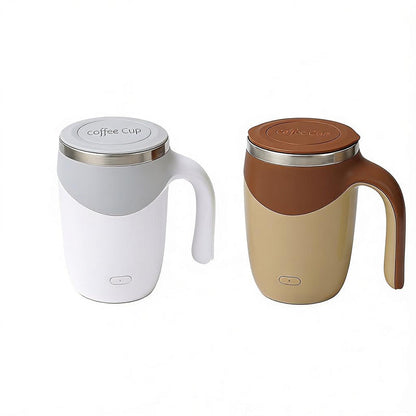 ✅Best Gift Pick 一Stainless steel self-stirring mug with a rechargeable design. Uses magnetic stirring technology to automatically mix drinks anytime, anywhere.