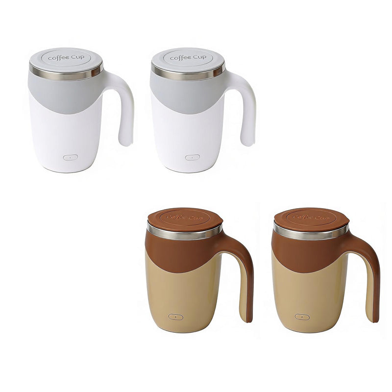 ✅Best Gift Pick 一Stainless steel self-stirring mug with a rechargeable design. Uses magnetic stirring technology to automatically mix drinks anytime, anywhere.