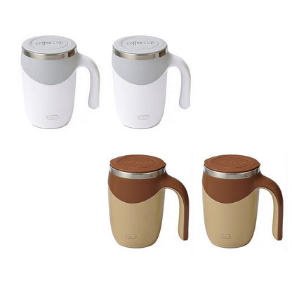 ✅Best Gift Pick 一Stainless steel self-stirring mug with a rechargeable design. Uses magnetic stirring technology to automatically mix drinks anytime, anywhere.