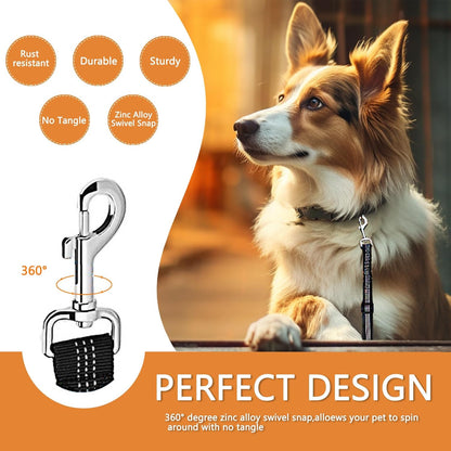 UP|Dlesmy®Dog Seat Belts Headrest Restraint Puppy Safety Adjustable Dog Car Seatbelts and Strong Leash Leads Accessories for Dogs Cats Pets Black