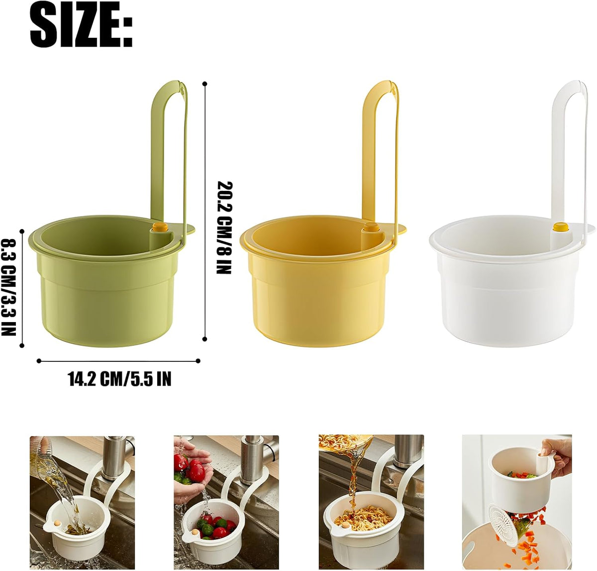 🗑️Faucet Hanging Strainer Basket — Catch Scraps, Drain Water & Dump With One Touch