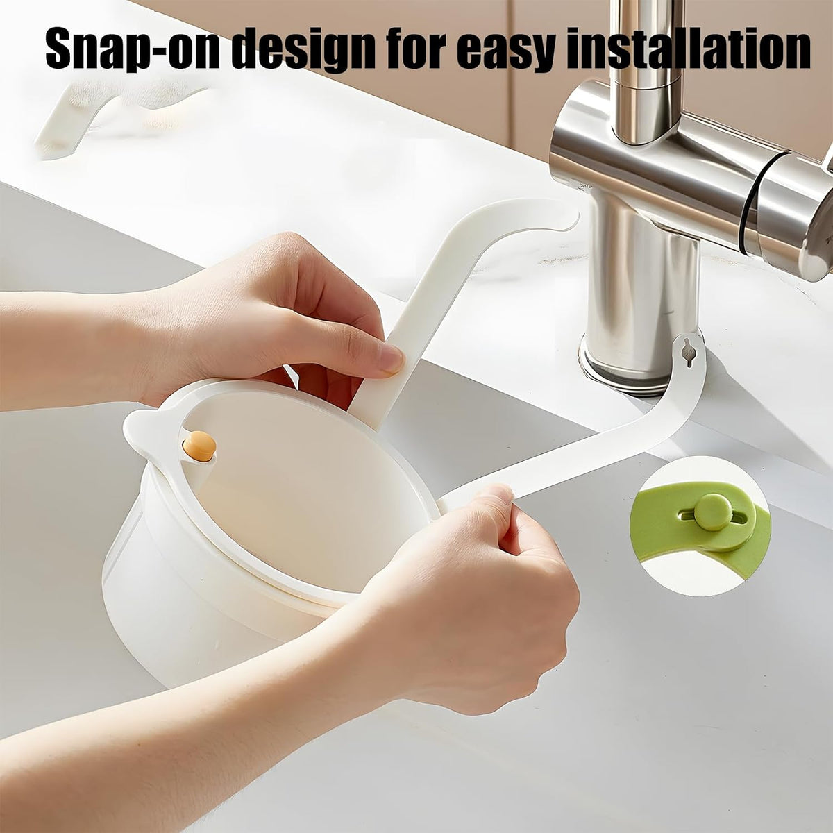 🗑️Faucet Hanging Strainer Basket — Catch Scraps, Drain Water & Dump With One Touch
