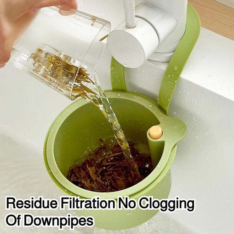 🗑️Faucet Hanging Strainer Basket — Catch Scraps, Drain Water & Dump With One Touch
