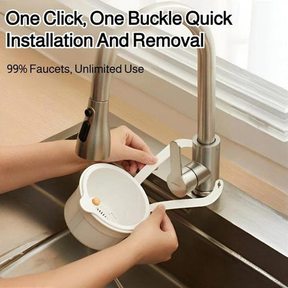 🗑️Faucet Hanging Strainer Basket — Catch Scraps, Drain Water & Dump With One Touch