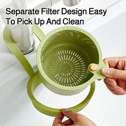 🗑️Faucet Hanging Strainer Basket — Catch Scraps, Drain Water & Dump With One Touch