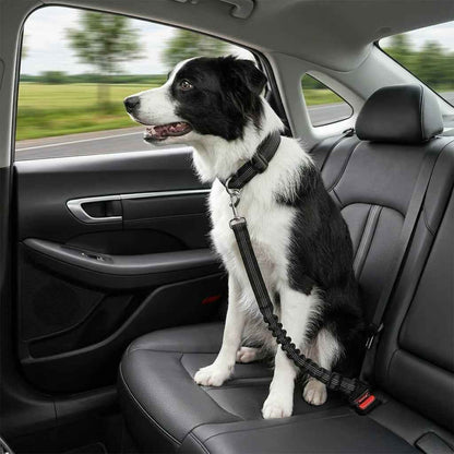 UP|Dlesmy®Dog Seat Belts Headrest Restraint Puppy Safety Adjustable Dog Car Seatbelts and Strong Leash Leads Accessories for Dogs Cats Pets Black