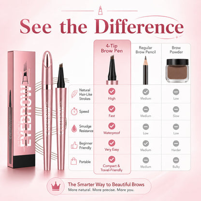 👁Futavion® Long-Lasting Waterproof 4D Micro-Fork Brow Pen for Natural Hair-Like Strokes